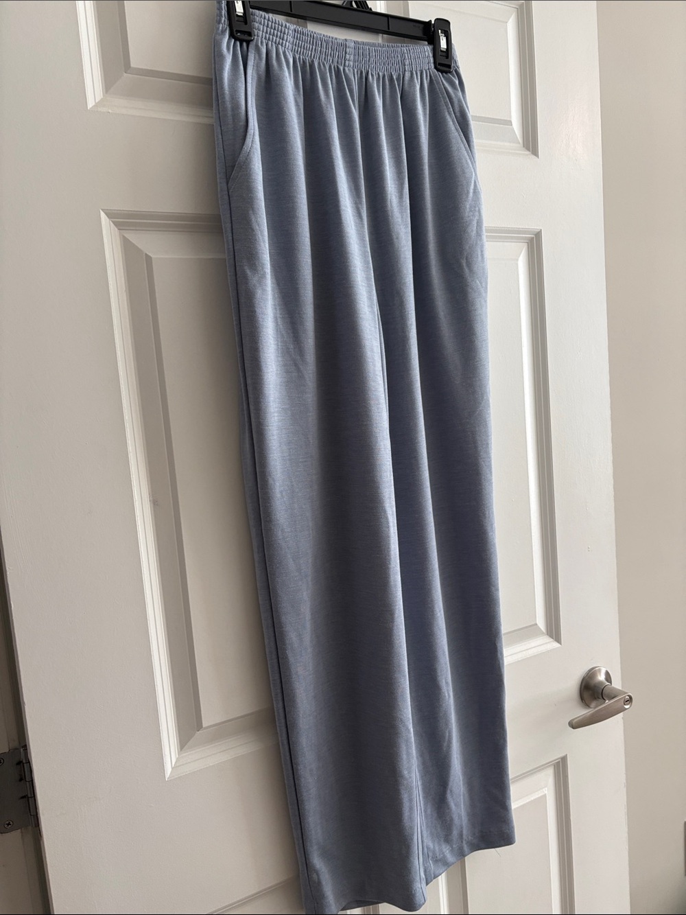 Nina St Claire Light Blue Elastic-Waist Flowy Pant